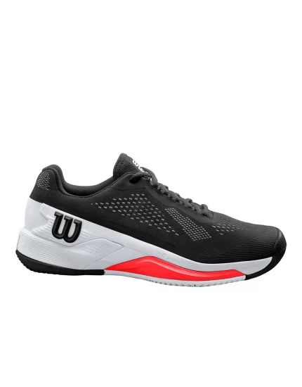 Wilson Rush Pro 4.0 Clay Black White Poppyred - tennis shoes