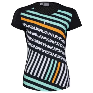 Head Sammy T-Shirt G Black Print Vision - girl tennis tshirt