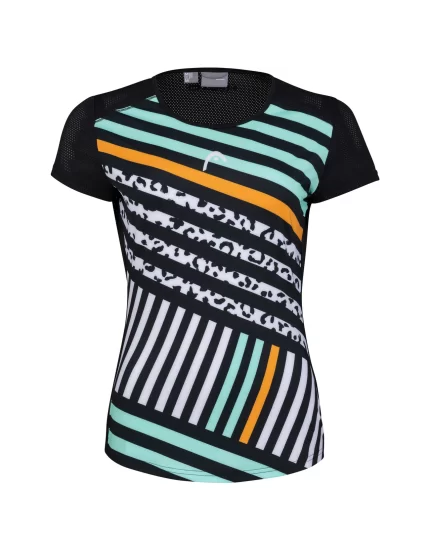 Head Sammy T-Shirt G Black Print Vision - girl tennis tshirt