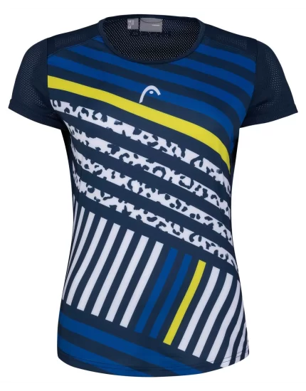 Head Sammy T-Shirt G Dark Blue Print Vision - girl tennis tshirt