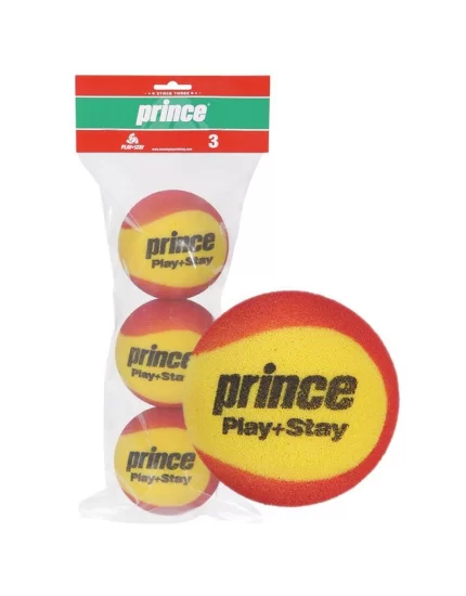 Prince Play+ Stay Stage 3 Foam (3 pcs.) - low compression foam tennis balls