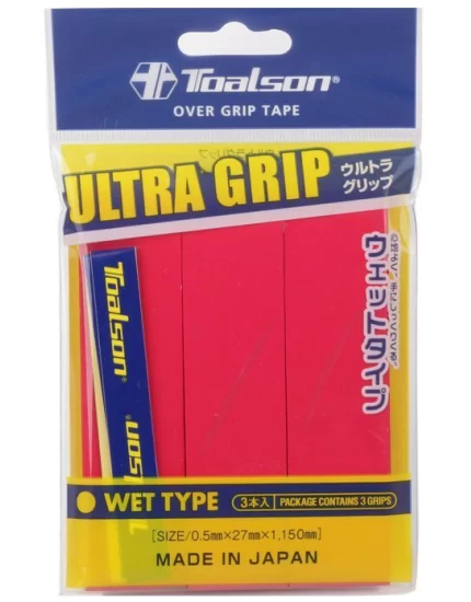 Toalson Ultra Grip Neon Red (3 pcs.) - over grip tape