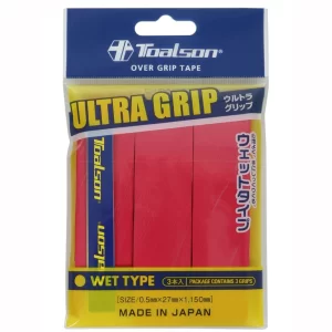 Toalson Ultra Grip Red 3 Pack - over grip tape