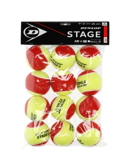 Dunlop Stage 3 Red (12 szt.) - piłki treningowe