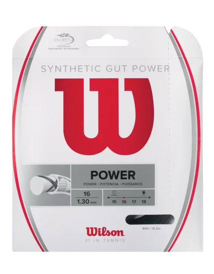 Wilson Synthetic Gut Power Black 12m - tennis string