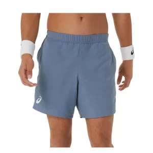 Asics Men Match 7in Short Steel Blue - men's tennis short