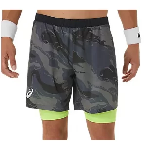 Asics Men Match Graphic 7in Short Carrier Grey - men's tennis short