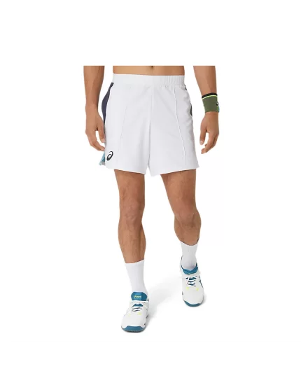 Asics Men Match 7in Short Brilliant White - mens tennis shorts