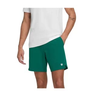 Wilson M Team 7 Courtside Green - mens tennis shorts