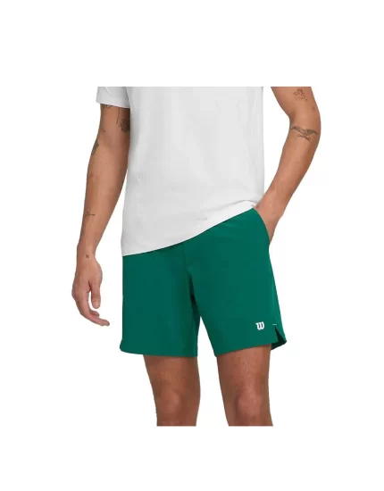 Wilson M Team 7 Courtside Green - mens tennis shorts