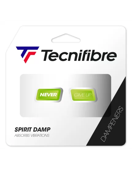 Tecnifibre Spirit Damp Never Give Up Green (2 pcs.) - dampeners