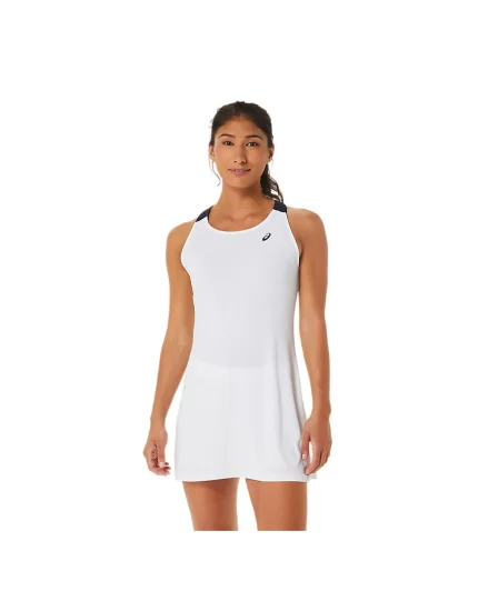 Asics Women Court Dress Brilliant White Midnight - tennis dress