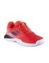 Babolat Jet Mach 3 AC Junior Strike Red White  - junior tennis shoes