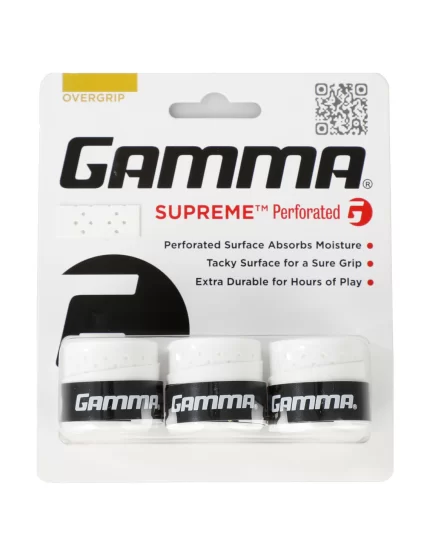 Gamma Supreme Perforated White (3 pcs.) - overgrip