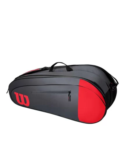 Wilson Team 6 PK Red Grey - tennis bag