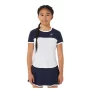 Asics Girls Tennis SS Top Brilliant White Midnight - girl tennis shirt