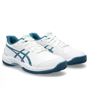 Asics Gel-Game 9 GS Clay / OC White Restful Teal - junior tennis shoes