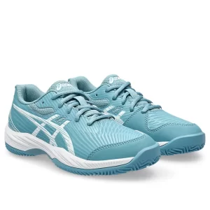 Asics Gel-Game 9 GS Clay / OC Gris Blue White - junior tennis shoes