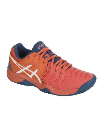 Asics Gel-Resolution 7 Clay GS Papaya - obuwie tenisowe dziecięce