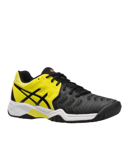 Asics Gel-Resolution 7 GS Black Sour Yuzu - buty tenisowe dziecięce