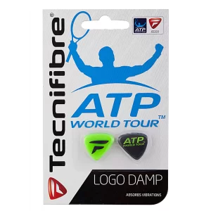 Tecnifibre Logo Damp ATP Black Lime - tłumiki drgań
