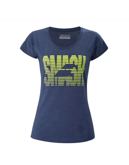 Babolat Exercise Message Tee W Estate Blue Hthr