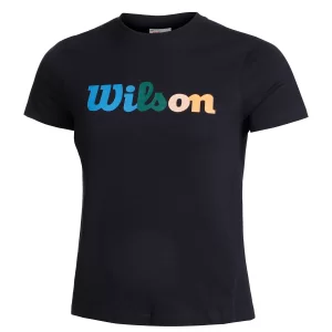 Wilson W Heritage Tee Navy - womens tennis shirt