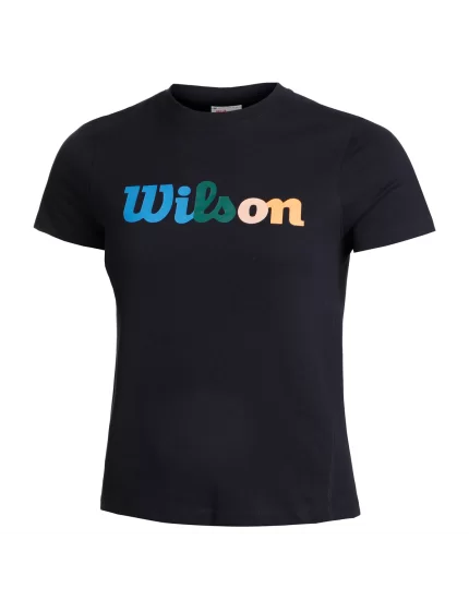Wilson W Heritage Tee Navy - womens tennis shirt