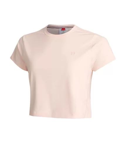 Wilson W Match Point Tee Lite Blush - womens tennis shirt