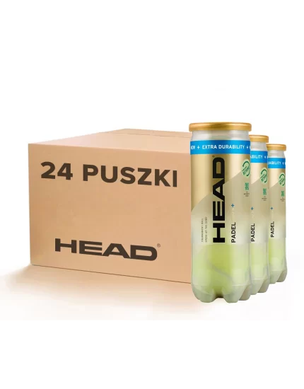 Head Padel Pro + (3 pcs.) - padel ball box (24 cans)