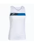 Joma Court Sleeveless Shirt White Royal Navy
