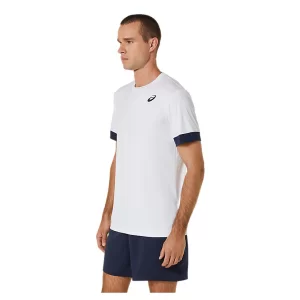 Asics Men Court SS Top Brilliant White Midnight - men's tennis t-shirt
