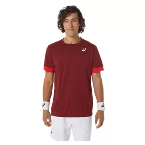 Asics Men Court SS Top Beet Juice Classic Red - men's tennis t-shirt