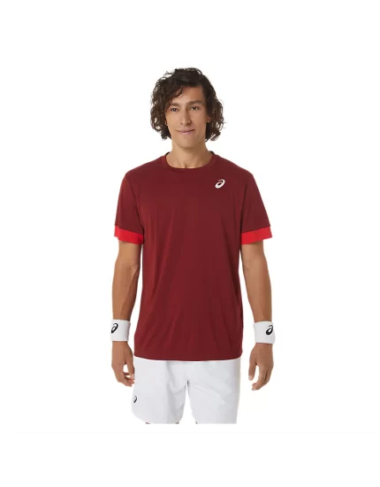 Asics Men Court SS Top Beet Juice Classic Red - men's tennis t-shirt