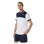 Asics Men Court Polo Shirt Brilliant White Midnight - men's tennis polo shirt