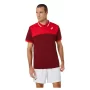 Asics Men Court Polo Shirt Beet Juice Classic Red - men's tennis polo shirt