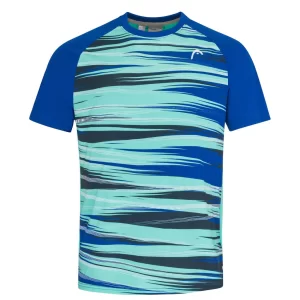 Head TOPSPIN T-shirt Men Royal Print Vision - mens tennis tshirt