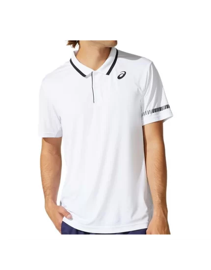 Asics Court M Polo Shirt Brilliant White - men's polo shirt