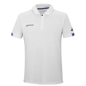 Babolat Play Polo Men White - men's tennis shirt
