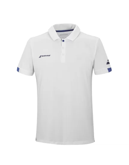 Babolat Play Polo Men White - men's tennis shirt
