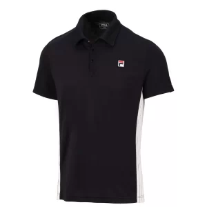Fila Polo Piero Black White Alyssum - men's tennis T-Shirt 