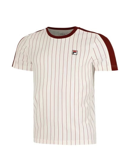 Fila T-Shirt Stripes Jascha 2 White Alyssum Cabernet