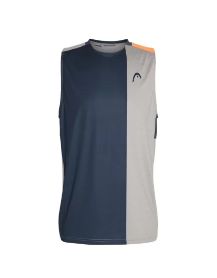 Head PADEL Tank Top Men Grey Orange - ment tenis top
