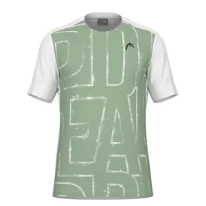 Head Play Tech T-shirt Men White Celery Green - men tennis t-shirt