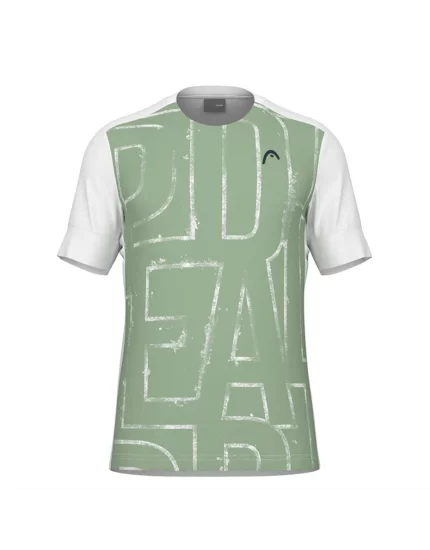 Head Play Tech T-shirt Men White Celery Green - men tennis t-shirt