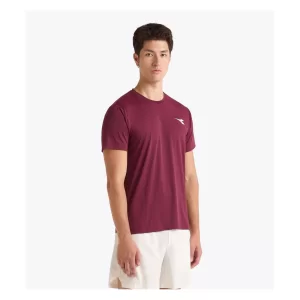 Diadora SS T-Shirt Icon Maroon Banner