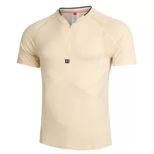 Wilson M Players Seamless Zip HNLY 2.0 Safari - mens tennis tshirt