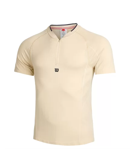 Wilson M Players Seamless Zip HNLY 2.0 Safari - mens tennis tshirt