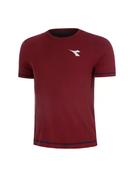 Diadora SS T-Shirt Icon Stratouno Maroon Banner