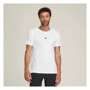 Wilson Bela M Players Seamless Crew 2.0 Bright White - tennis tshirt